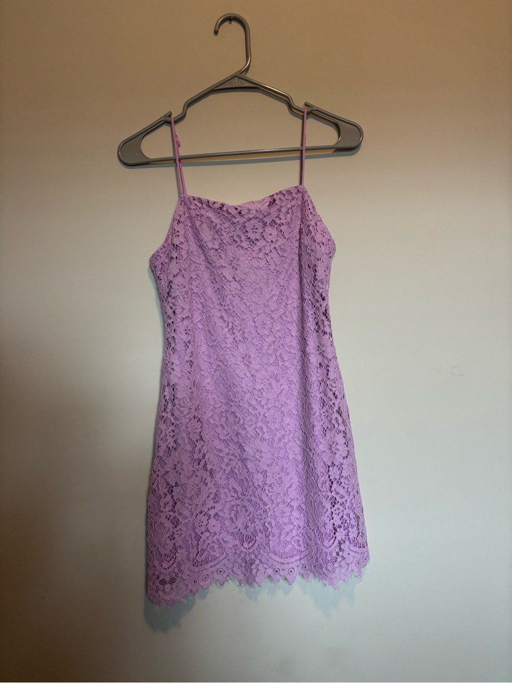 mi ami Lavender Lace Mini Dress